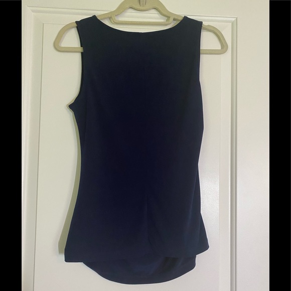 New York & Company Blue Pleated & Shirred Shell Sleeveless Top in Size XS - Picture 8 of 8